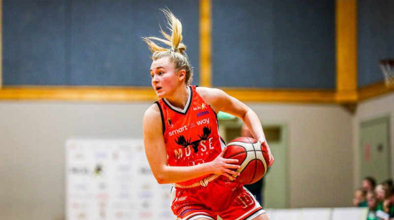 Elizabete Bulāne 2024. gada februārī. Foto: Moose basketball