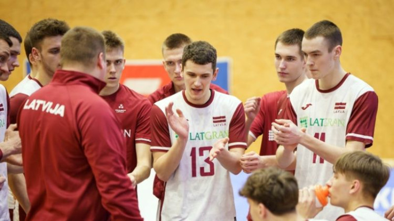Latvijas U20 izlase. Foto: volejbols.lv