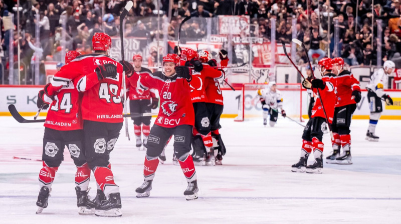 "Lausanne" hokejisti. Foto: Fabrice De Gasperis/Imago Images/Scanpix