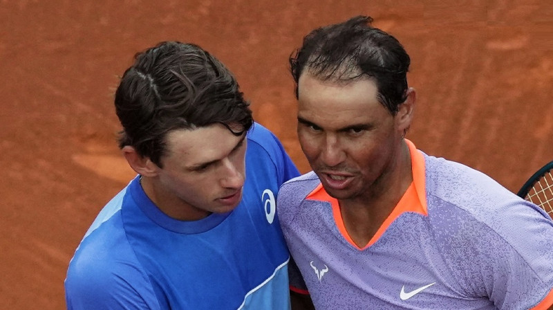 Alekss de Minors un Rafaels Nadals. Foto: Tennis TV