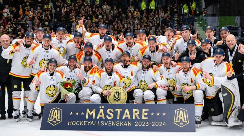 Jēvles "Brynäs" komanda. Foto: Hockey Allsvenskan