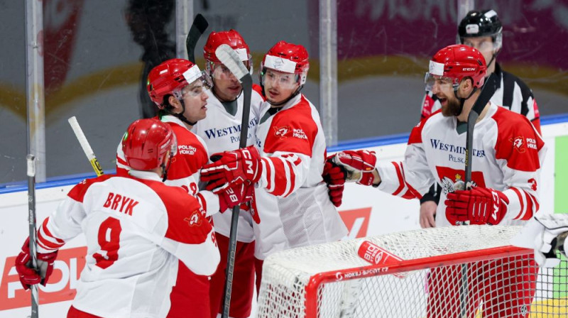 Polijas hokejisti. Foto: Polijas Hokeja federācija
