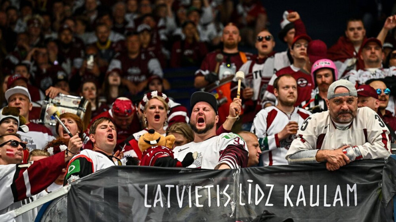Latvijas izlases līdzjutēji Ostravā. Foto: SIPA/Scanpix