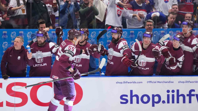 Mirklis pēc Roberta Mamčica vārtu guvuma. Foto: Matt Zambonin/IIHF