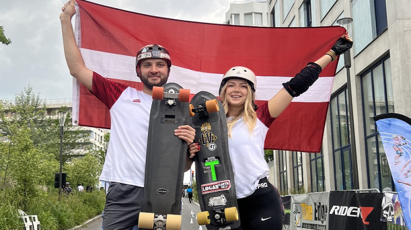 Gustavs Gailītis un Endija Rūja. Foto no sportistu personīgā arhīva.