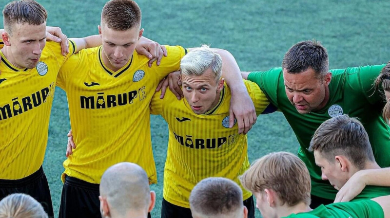 "Mārupes" futbolisti. Foto: Valmiera FC