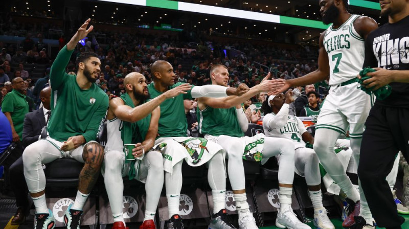 Bostonas ''Celtics'' vadošie spēlētāji. Foto: AP/Scanpix