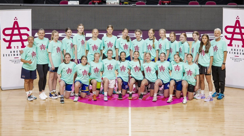 Anetes Šteinbergas basketbola nometne 2023. gada jūnijā. Foto: Future sports group