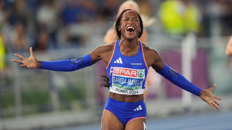 Eiropas čempionātu jaunā rekordiste Sijena Samba-Majela. Foto: European Athletics