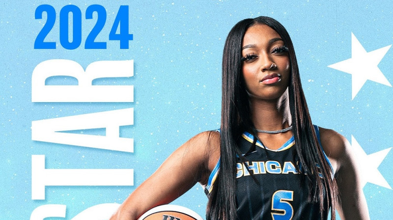 Endžela Rīza, WNBA labākā pirmgadniece 2024. gada jūnijā. Foto: Chicago Sky