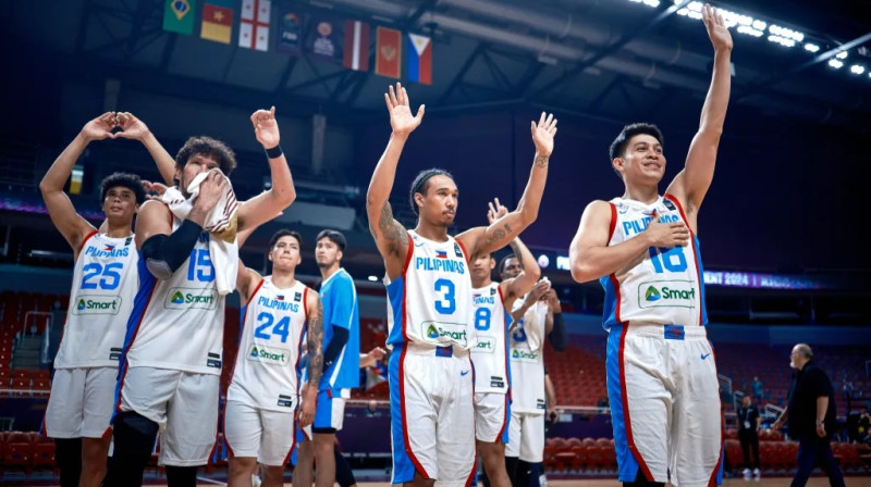 Filipīnu valstsvienības basketbolisti. Foto: FIBA
