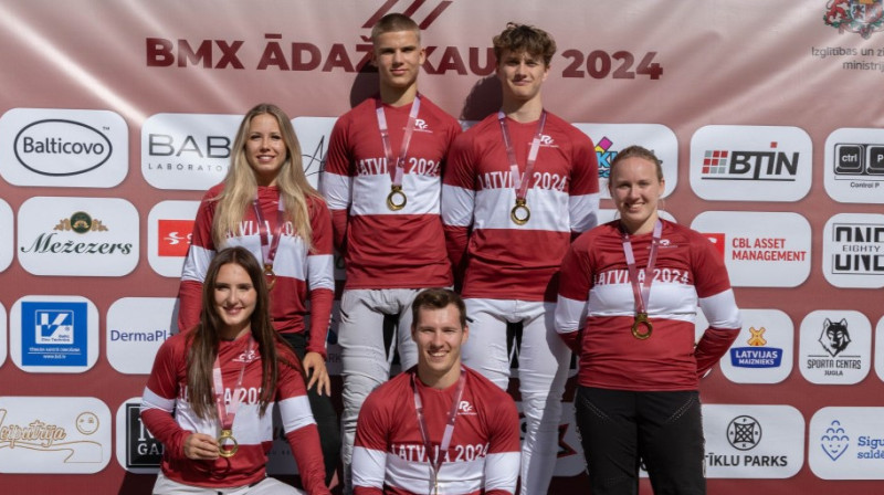 Latvijas elites, U23 un junioru BMX čempioni
Foto: Sanda Balode