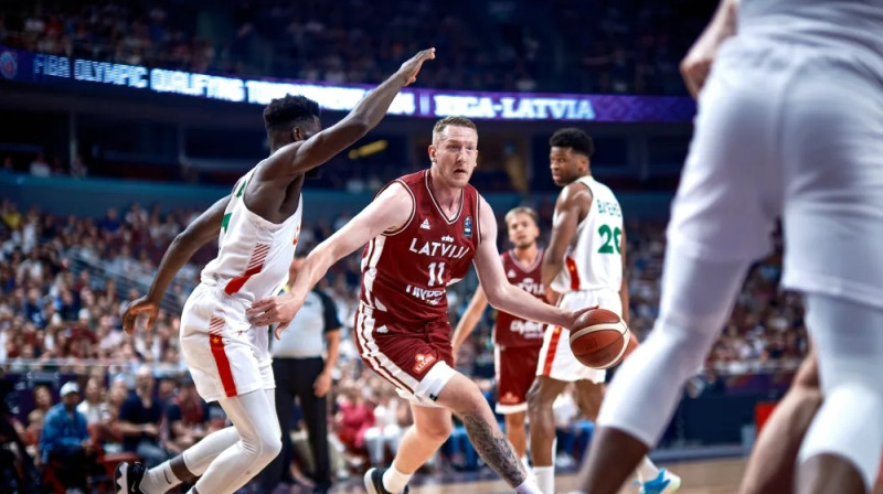 Rolands Šmits 2024. gada 6. jūlijā. Foto: FIBA