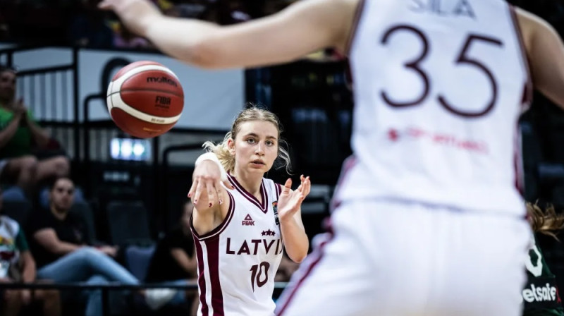 Līva Liniņa 2024. gada 6. jūlijā. Foto: FIBA