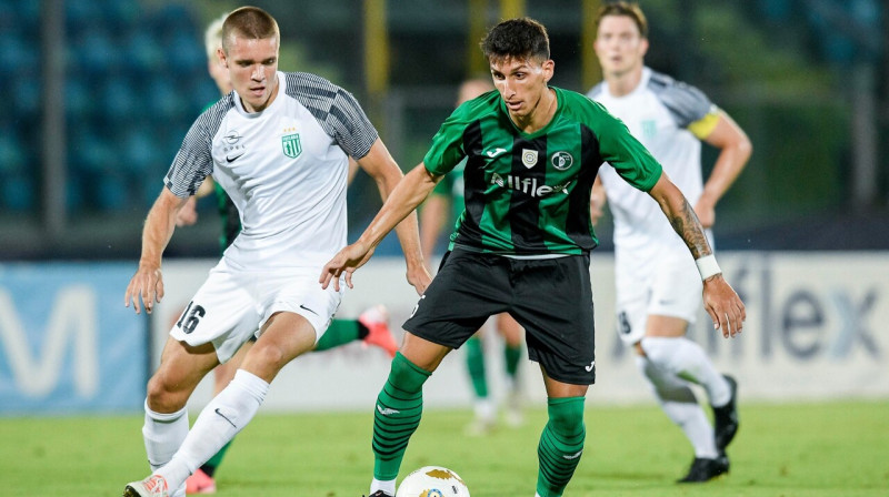 Mirklis no Sanmarīno "Virtus Aquaviva" un Tallinas "Flora" spēles. Foto: Pruccoli/Federazione Sammarinese Giuoco Calcio (FSGC)