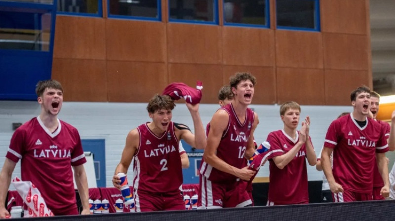 Latvijas U18 basketbolisti Tamperē. Foto: FIBA