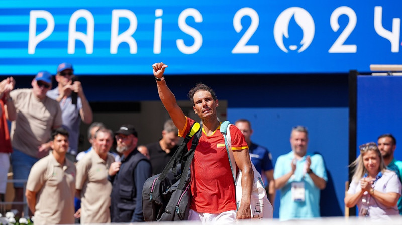 Rafaels Nadals 2024. gada 29. jūlijā. Foto: imago/Scanpix