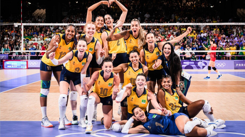 Brazīlijas valstsvienības volejbolistes. Foto: volleyballworld.com