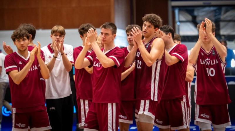 Latvijas U18 basketbolisti. Foto: FIBA