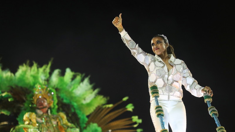 Marta Vieira da Silva uzstājas Rio karnevālā. Foto: Reuters/Scanpix