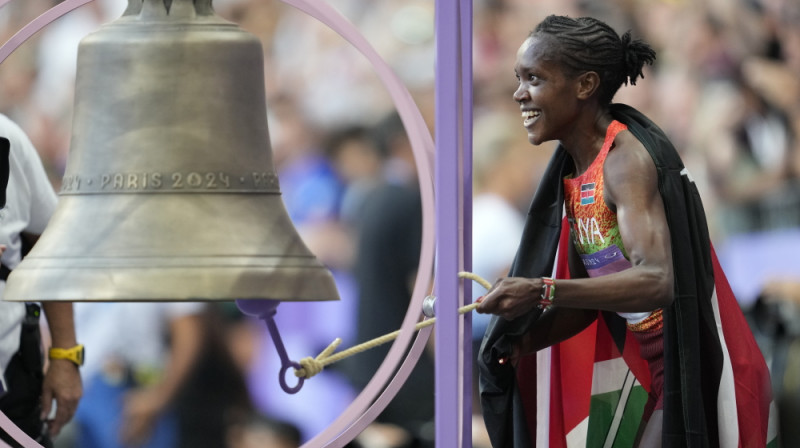 Feita Kipjegona iezvanīja čempionu zvanu arī par Tokiju un Rio. Foto: AP/Scanpix