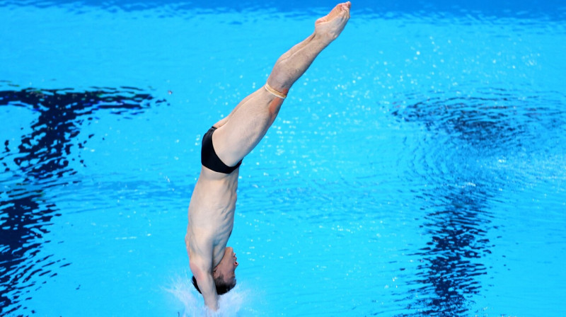 Ķīnas daiļlēcējs Cao Juaņs. Foto: Leah Millis/Reuters/Scanpix