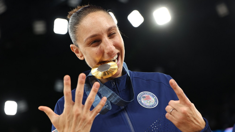 Daiana Taurasi 2024. gada 11. augustā Parīzē. Foto: FIBA