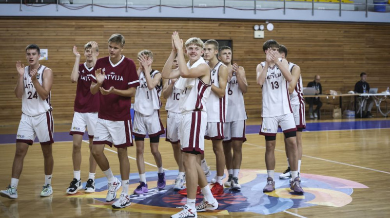 Latvijas U16 izlase. Foto: FIBA