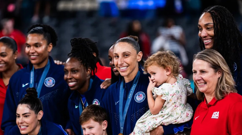 Seškārtējā olimpiskā čempione Daiana Taurasi 2024. gada 11. augustā. Foto: FIBA