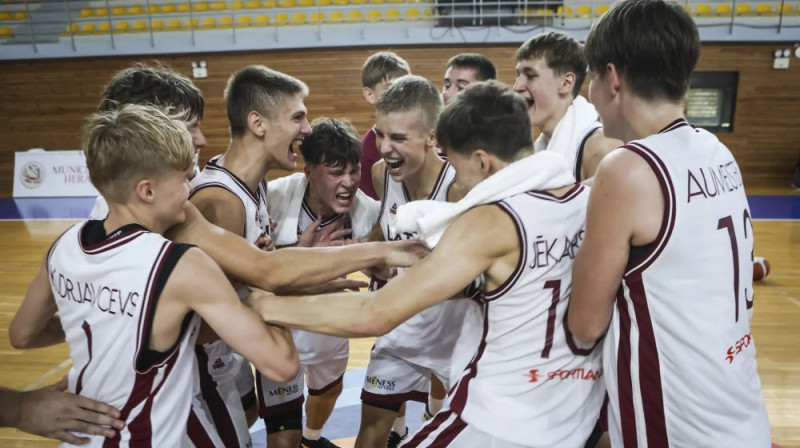 Latvijas U16 izlase. Foto: FIBA