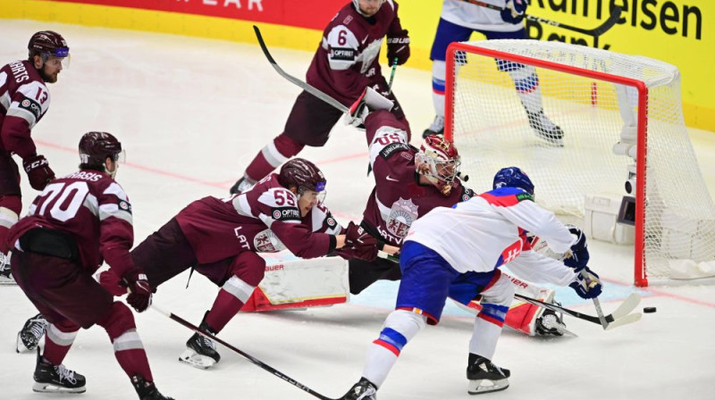 Martins Pospīšils spēlē pret Latviju. Foto: Imago Images/Scanpix