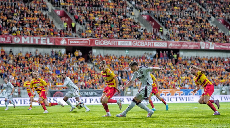 Mirklis no Bjalistokas "Jagiellonia" un Amsterdamas "Ajax" spēles. Foto: Imago Images/Scanpix