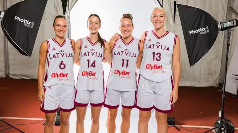 Latvijas 3x3 sieviešu izlase. Foto: FIBA