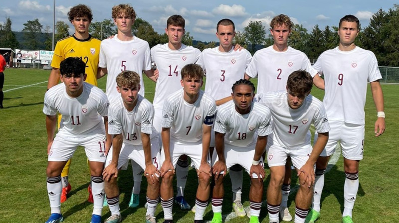 Latvijas U-19 futbolisti Foto: Latvijas Futbola federācija