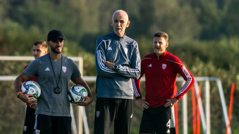 Paolo Nikolato Latvijas izlases treniņā. Foto: LFF