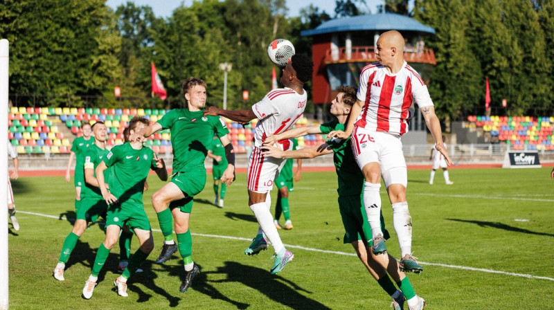 Mirklis no "Liepājas" un Rīgas "Metta" spēles 25. jūnijā Liepājā. Foto: FK Liepāja