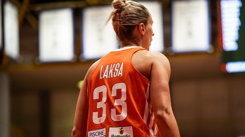 Kitija Laksa: atkārtots tālmetienu rekords A sērijā. Foto: Lega Basket Femminile