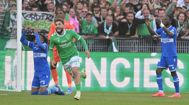 "Saint-Étienne" uzbrucējs Zuriko Davitašvili. Foto: Panoramic/SIPA/Scanpix