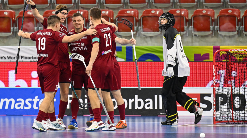 Latvijas izlase, foto: IFF Floorball