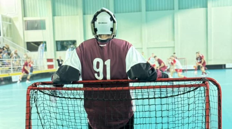 Pontus Zariņš bijis viens no turnīra labākajiem vārtsargiem, foto: Polsi Unihockey