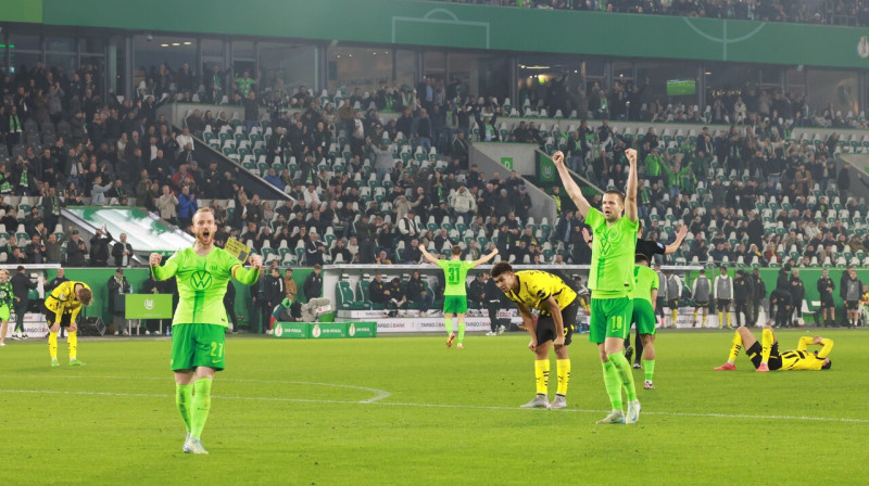 Mirklis pēc Volfsburgas komandas uzvaras pār Dortmundes "Borussia". Foto: Clemens Bilan/EPA/Scanpix