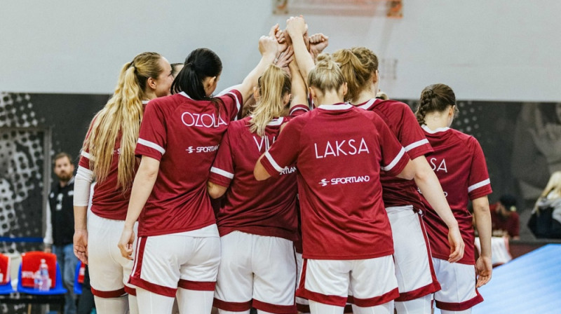 Latvijas sieviešu basketbola valstsvienība 2024. gada 7. novembrī. Foto: FIBA