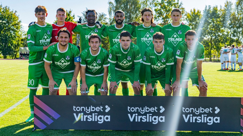 Pirms "Tukums 2000"/"Telms" oktobra spēles pret "Mettu". Foto: kluba "Facebook" lapa.