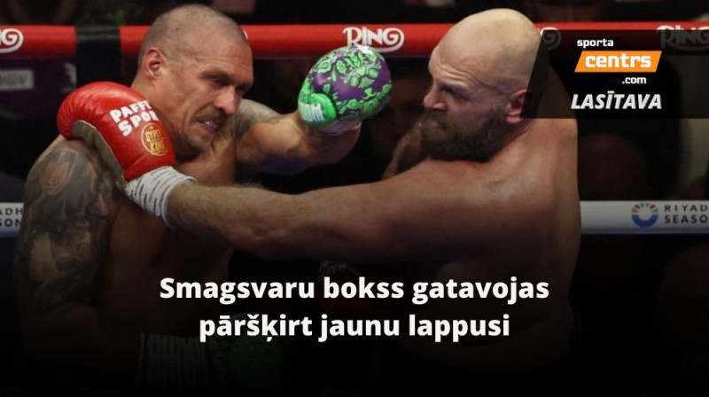 Oleksandrs Usiks un Taisons Fjūrijs Foto: AFP/Scanpix