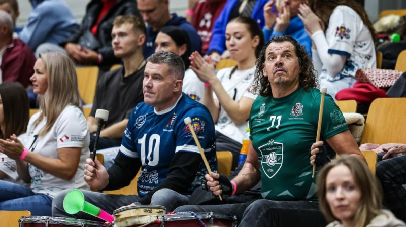 "Robežsardzes"/"Rīgas" līdzjutēji. Foto: Robežsardze/Rīga