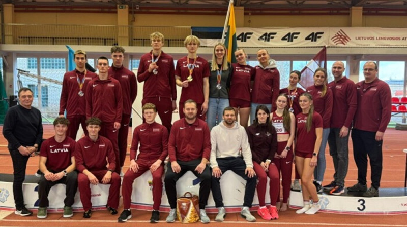 Latvijas komanda. Foto: LVS.