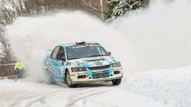 Emīla Blūma ekipāža. Foto: Latvija Rallija Čempionāts