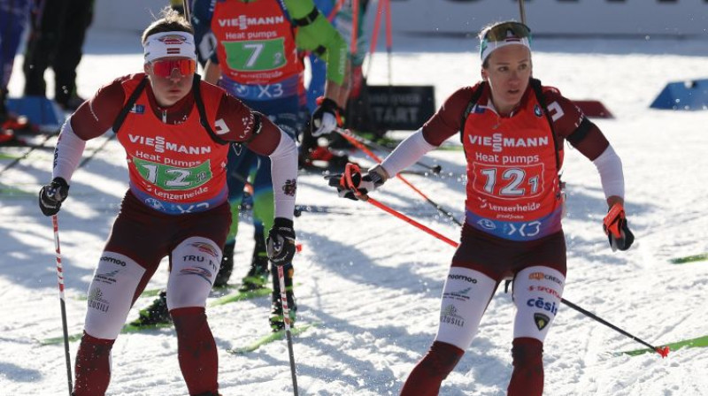 Renārs Birkentāls un Baiba Bendika. Foto: AFP/Scanpix