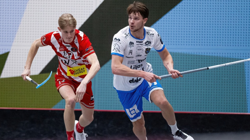 Epizode no "FBC Kalmarsund" un "Pixbo IBK" komandu spēles, foto: Pixbo Innebandy