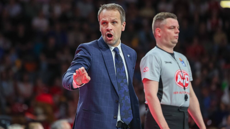 Jānis Gailītis mačā pret "Bayern". Foto: IMAGO/Scanpix